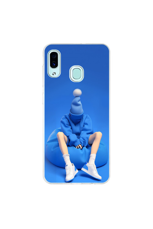 Samsung Galaxy A30 Uyumlu Şeffaf Kılıf No Face 5 Tasarımlı