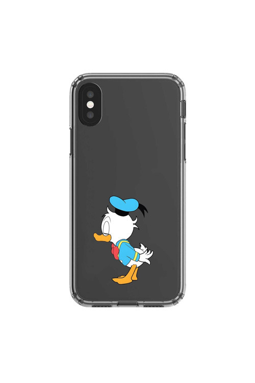 İphone X Uyumlu Şeffaf Kılıf Couple Ördek 2 Tasarımlı