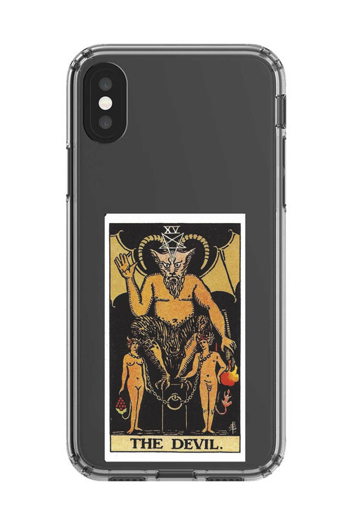 İphone X Uyumlu Şeffaf Kılıf The Devil Tasarımlı