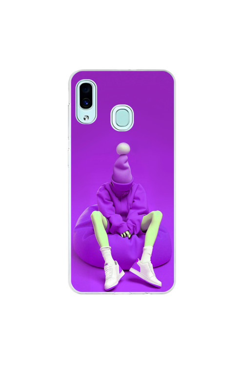 Samsung Galaxy A30 Uyumlu Şeffaf Kılıf No Face 6 Tasarımlı