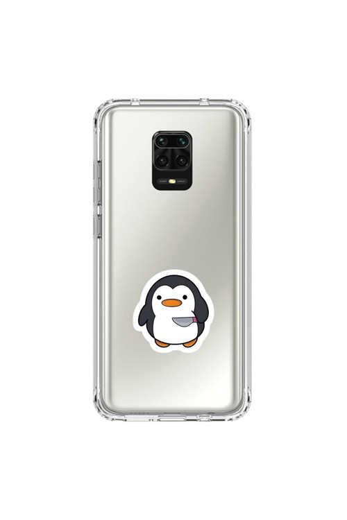 Xiaomi Redmi Note 9 Pro Uyumlu Şeffaf Kılıf Couple Penguen 2 Tasarımlı