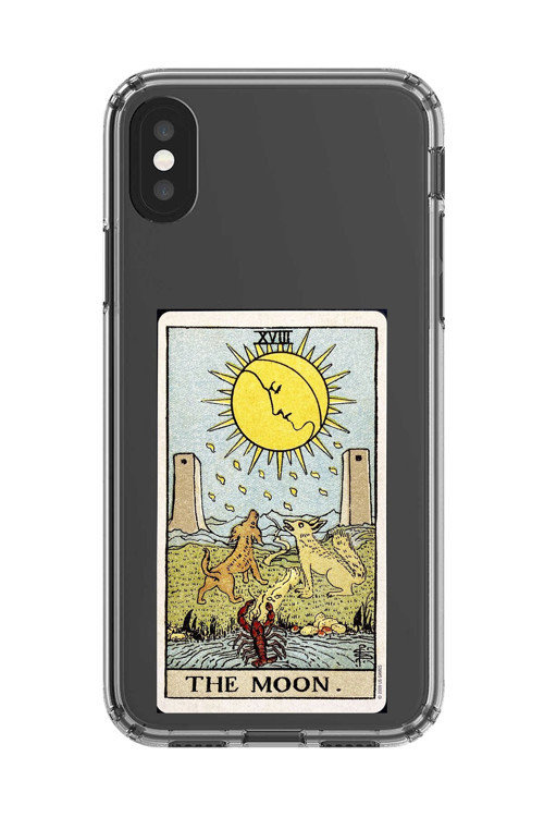 İphone X Uyumlu Şeffaf Kılıf The Moon Tasarımlı