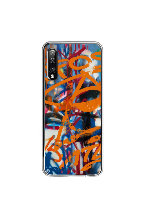 Samsung Galaxy A50 Uyumlu Şeffaf Kılıf Graffiti 2 Tasarımlı