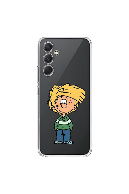 Samsung Galaxy A54 Uyumlu Şeffaf Kılıf Cartoon 2 Tasarımlı