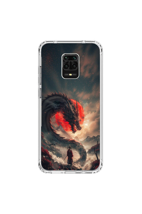 Xiaomi Redmi Note 9 Pro Uyumlu Şeffaf Kılıf Samurai 3 Tasarımlı