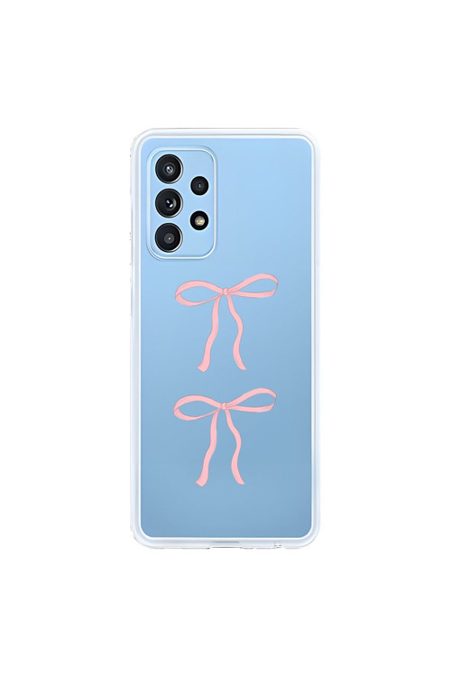 Samsung Galaxy A52 Uyumlu Şeffaf Kılıf Kurdele 1 Tasarımlı