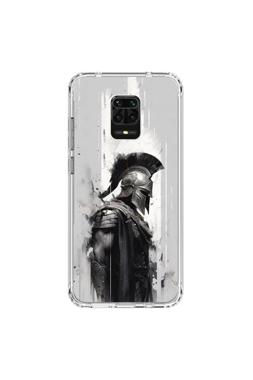 Xiaomi Redmi Note 9 Pro Uyumlu Şeffaf Kılıf Spartan 2 Tasarımlı