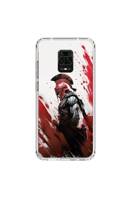 Xiaomi Redmi Note 9 Pro Uyumlu Şeffaf Kılıf Spartan 1 Tasarımlı