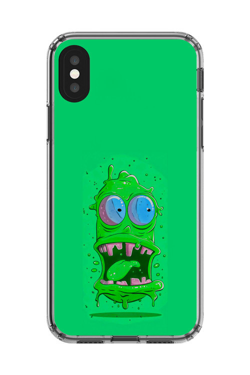 İphone X Uyumlu Şeffaf Kılıf Virüs Tasarımlı 3