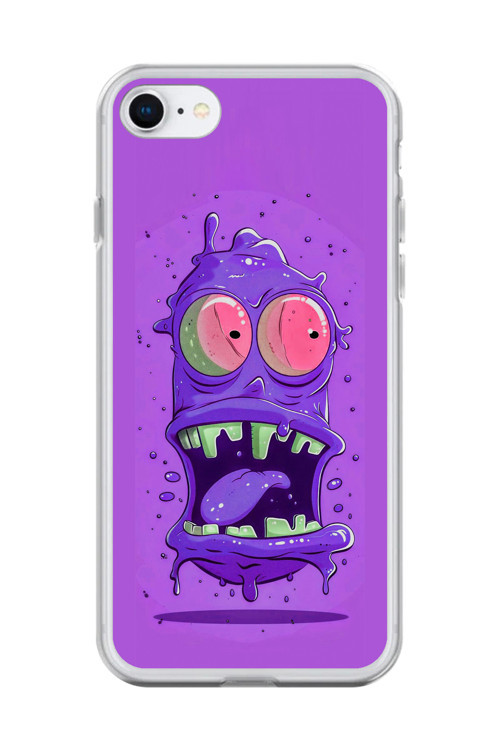 İphone 7 Uyumlu Şeffaf Kılıf Virüs Tasarımlı 2