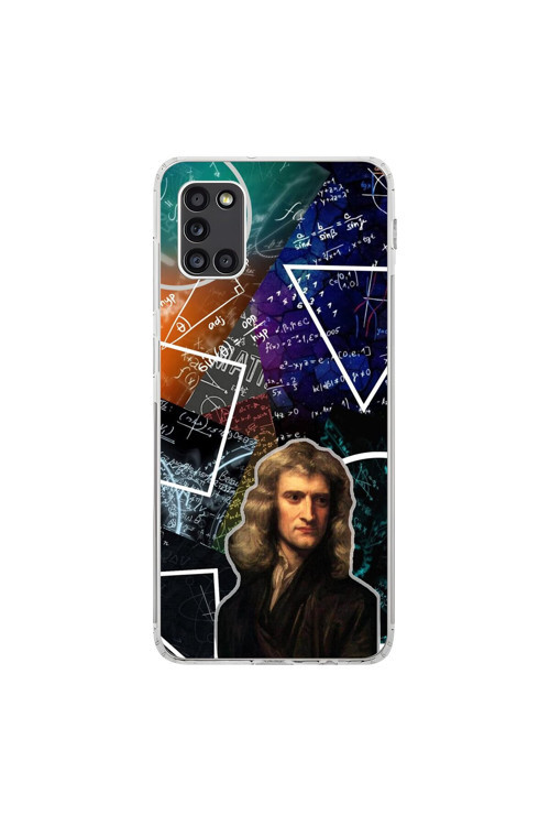 Samsung Galaxy A31 Uyumlu Şeffaf Kılıf Isaac Newton Tasarımlı