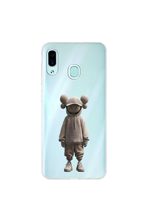 Samsung Galaxy A30 Uyumlu Şeffaf Kılıf No Face 3 Tasarımlı