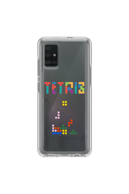 Samsung Galaxy A71 Uyumlu Şeffaf Kılıf 3 Tetris Tasarımlı