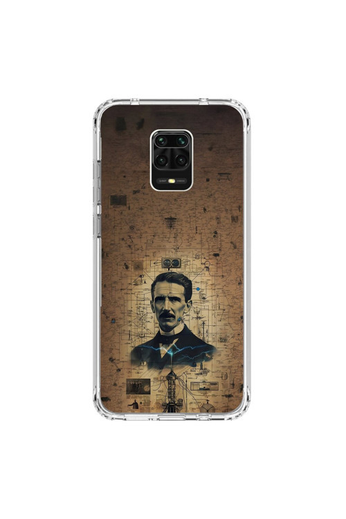 Xiaomi Redmi Note 9 Pro Uyumlu Şeffaf Kılıf Tesla Tasarımlı