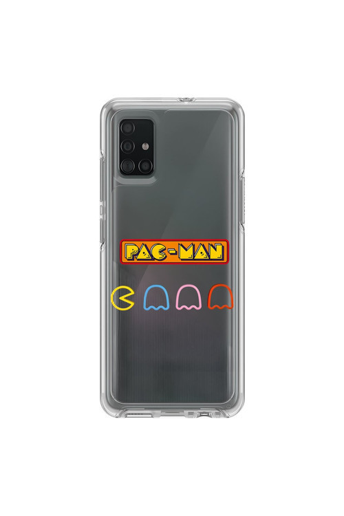 Samsung Galaxy A71 Uyumlu Şeffaf Kılıf 1 Pac-Man Tasarımlı