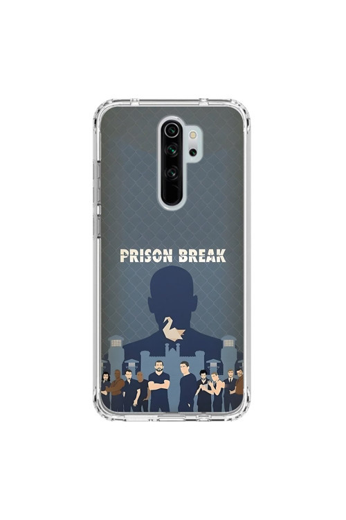 Xiaomi Redmi Note 8 Pro Uyumlu Şeffaf Kılıf Prison Break Tasarımlı