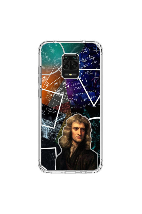Xiaomi Redmi Note 9 Pro Uyumlu Şeffaf Kılıf Isaac Newton Tasarımlı