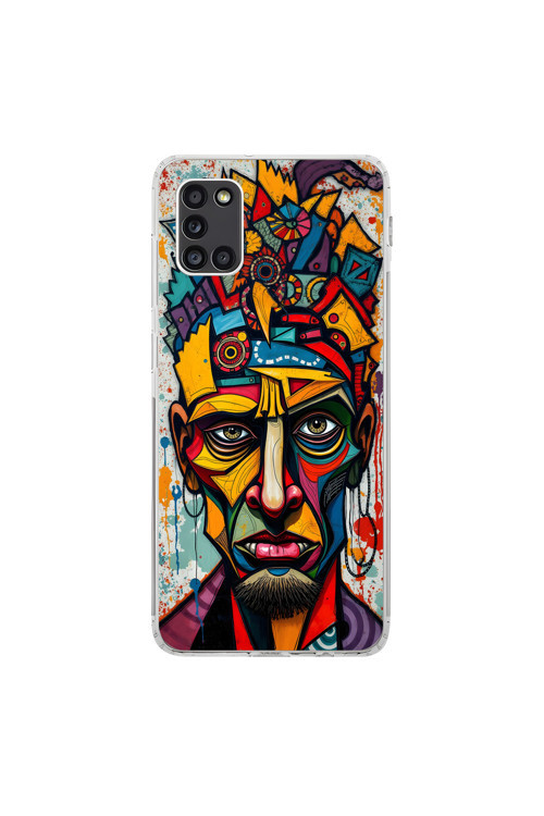 Samsung Galaxy A31 Uyumlu Şeffaf Kılıf Tablo 1 Tasarımlı