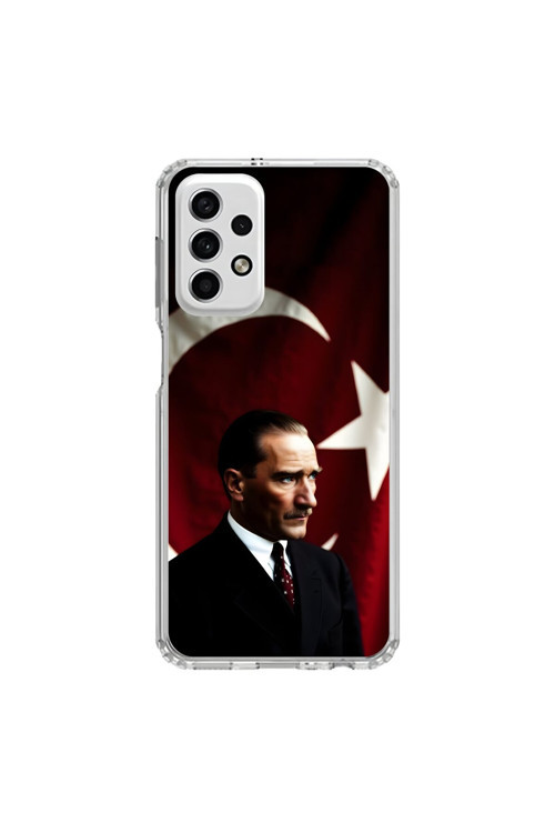 Samsung Galaxy A33 Uyumlu Şeffaf Kılıf Atatürk 4 Tasarımlı