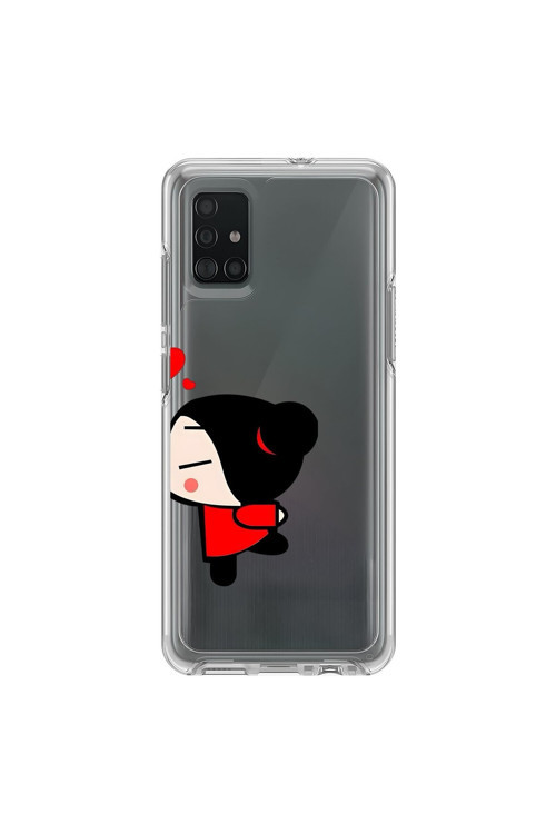 Samsung Galaxy A71 Uyumlu Şeffaf Kılıf Couple Garry 2 Tasarımlı