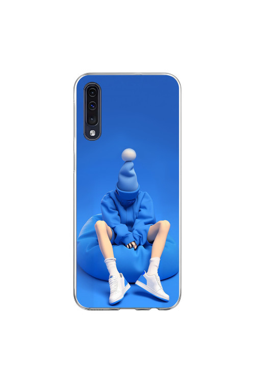 Samsung Galaxy A70 Uyumlu Şeffaf Kılıf No Face 5 Tasarımlı