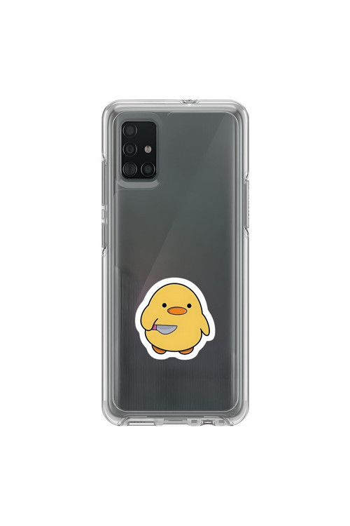 Samsung Galaxy A71 Uyumlu Şeffaf Kılıf Couple Civciv 1 Tasarımlı
