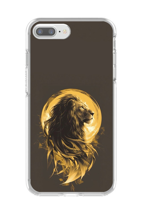 İphone 7 Plus Uyumlu Şeffaf Kılıf Aslan Tasarımlı