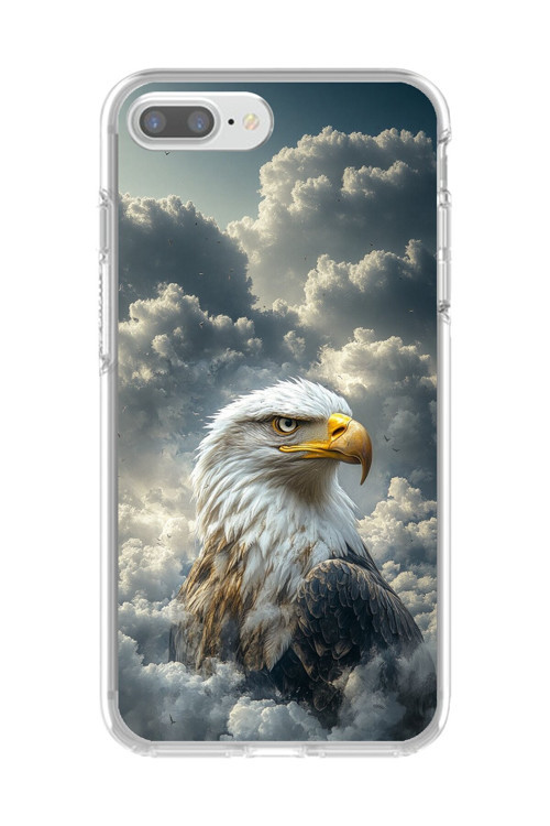 İphone 7 Plus Uyumlu Şeffaf Kılıf Kartal Tasarımlı
