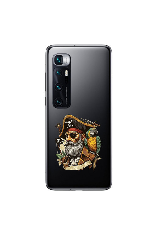 Xiaomi Mi 10 Pro Uyumlu Şeffaf Kılıf Pirate 3 Tasarımlı