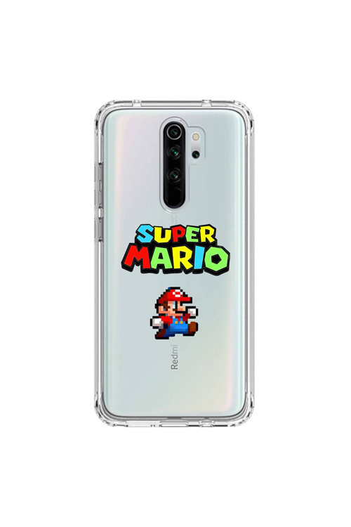 Xiaomi Redmi Note 8 Pro Uyumlu Şeffaf Kılıf 2 Mario Tasarımlı