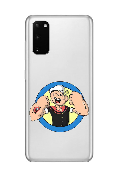 Galaxy S20+ Uyumlu Şeffaf Kılıf Cartoon Popeye 12 Tasarımlı