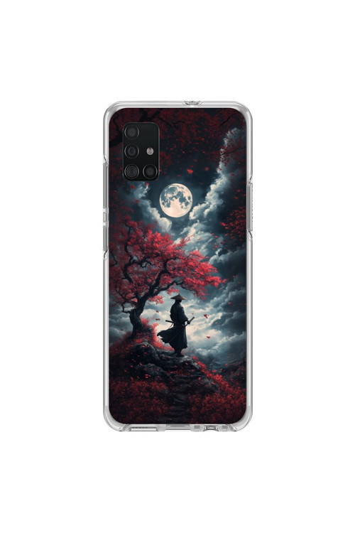 Samsung Galaxy A71 Uyumlu Şeffaf Kılıf Samurai 2 Tasarımlı