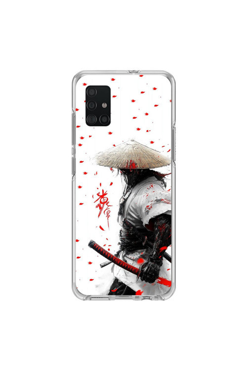 Samsung Galaxy A71 Uyumlu Şeffaf Kılıf Samurai 1 Tasarımlı