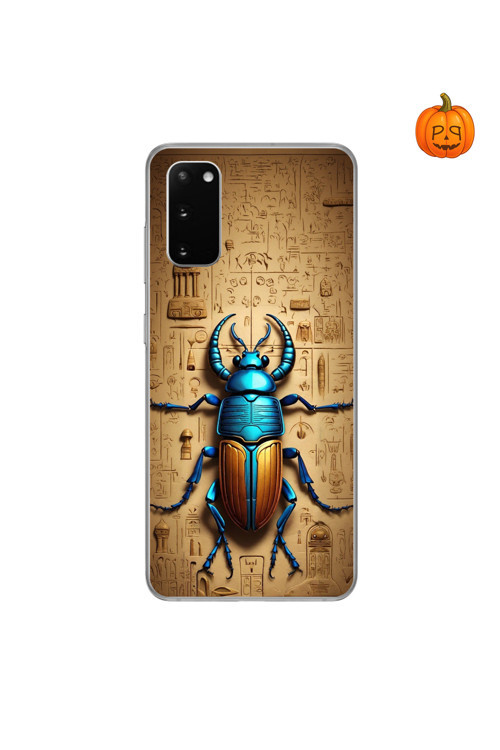 Samsung Galaxy S20 Uyumlu Şeffaf Kılıf Antik Mısır 3 Tasarımlı