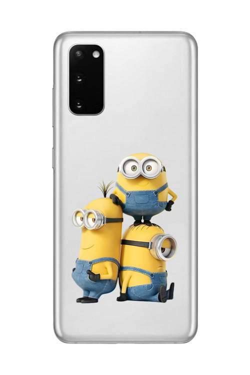 Galaxy S20+ Uyumlu Şeffaf Kılıf Cartoon Minions 10 Tasarımlı