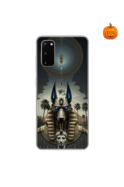 Samsung Galaxy S20 Uyumlu Şeffaf Kılıf Antik Mısır 5 Tasarımlı