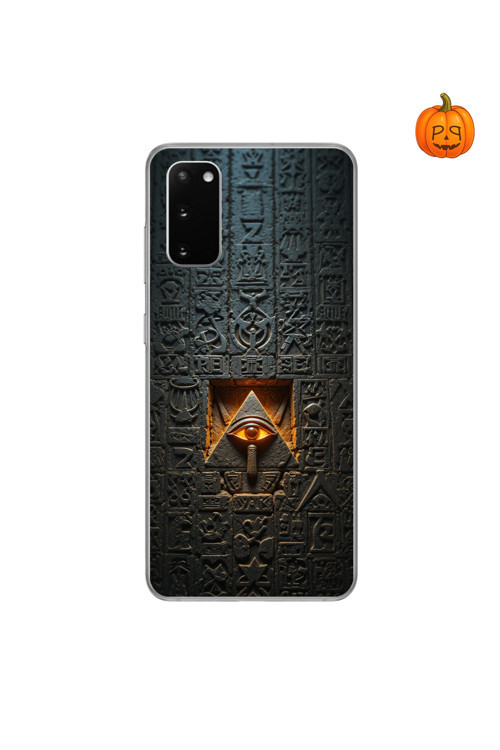 Samsung Galaxy S20 Uyumlu Şeffaf Kılıf Antik Mısır 4 Tasarımlı