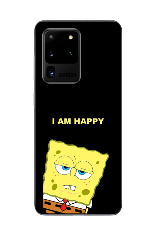 Samsung Galaxy S20 Ultra Uyumlu Şeffaf Kılıf Sponge Bob Tasarımlı 1