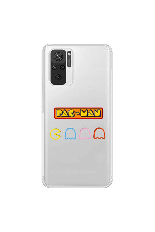 Xiaomi Redmi Note 10 Uyumlu Şeffaf Kılıf 1 Pac-Man Tasarımlı