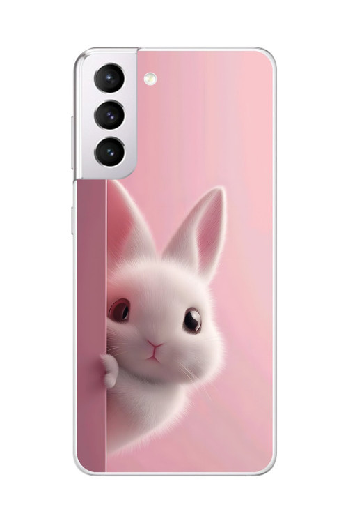 Samsung Galaxy S21 Uyumlu Şeffaf Kılıf 5 Peluş Tasarımlı