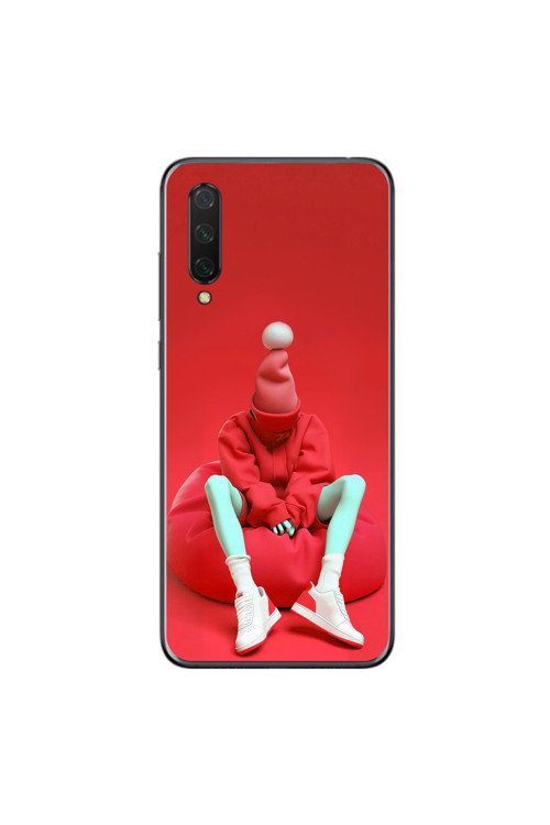 Xiaomi Mi 9 Lite Uyumlu Şeffaf Kılıf No Face 7 Tasarımlı