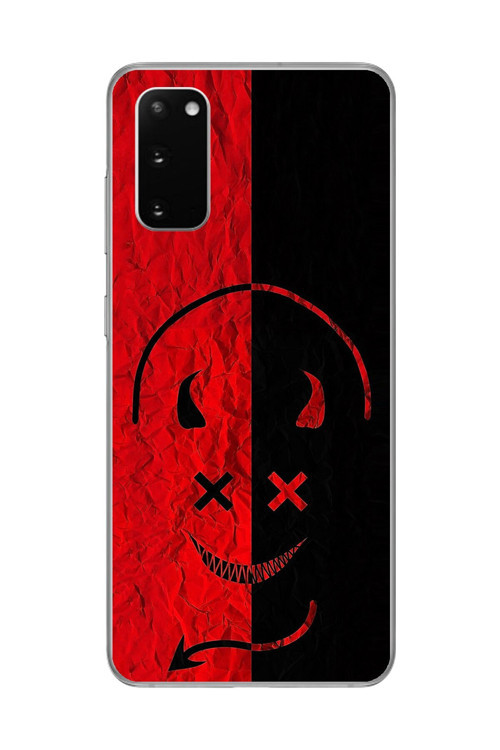 Samsung Galaxy S20+ Uyumlu Şeffaf Kılıf Devil 2 Tasarımlı