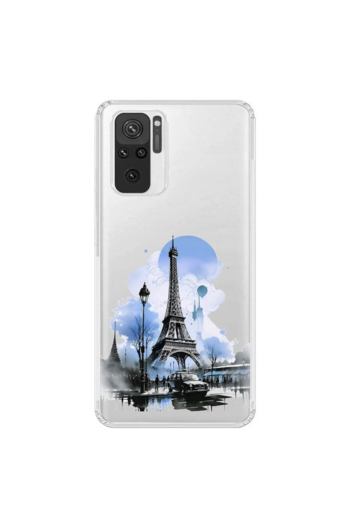 Xiaomi Redmi Note 10 Uyumlu Şeffaf Kılıf Paris 2 Tasarımlı