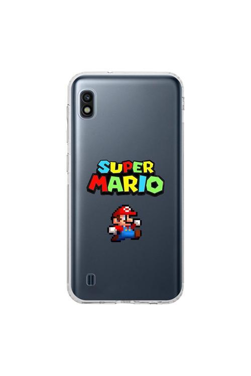 Samsung Galaxy A10 Uyumlu Şeffaf Kılıf 2 Mario Tasarımlı