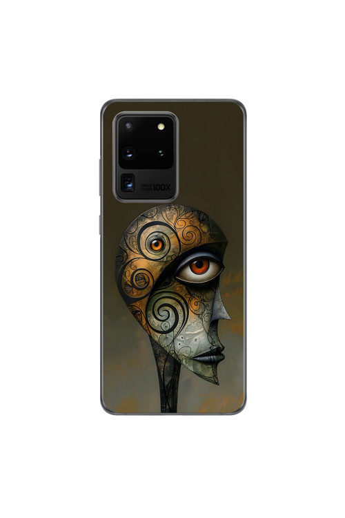 Samsung Galaxy S20 Ultra Uyumlu Şeffaf Kılıf Tablo 2 Tasarımlı