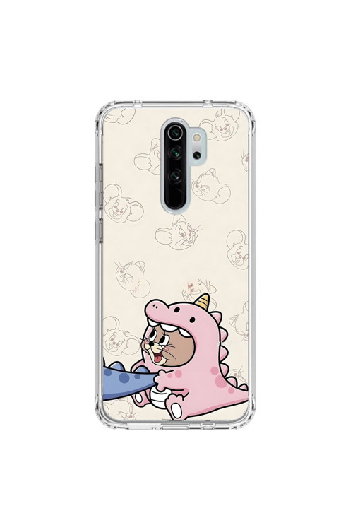 Xiaomi Redmi Note 8 Pro Uyumlu Şeffaf Kılıf Couple Jerry 2 Tasarımlı