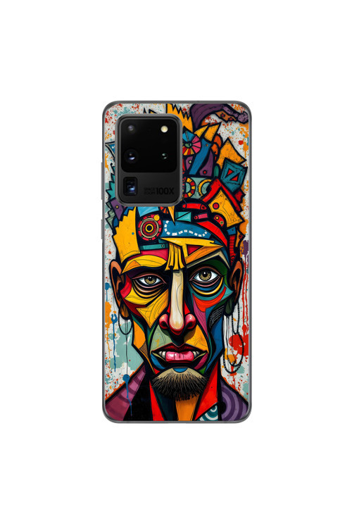 Samsung Galaxy S20 Ultra Uyumlu Şeffaf Kılıf Tablo 1 Tasarımlı