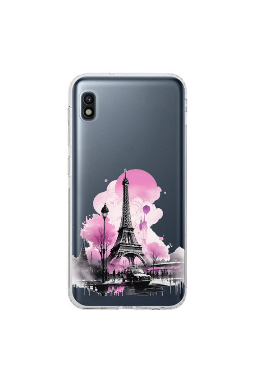 Samsung Galaxy A10 Uyumlu Şeffaf Kılıf Paris 1 Tasarımlı