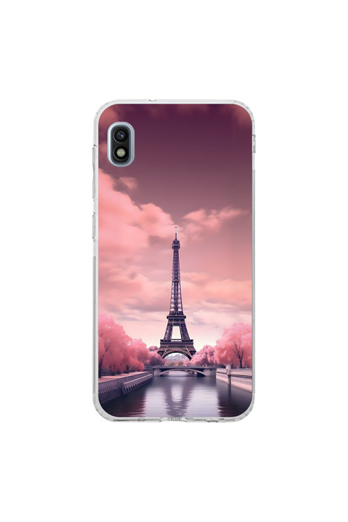 Samsung Galaxy A10 Uyumlu Şeffaf Kılıf Paris 3 Tasarımlı