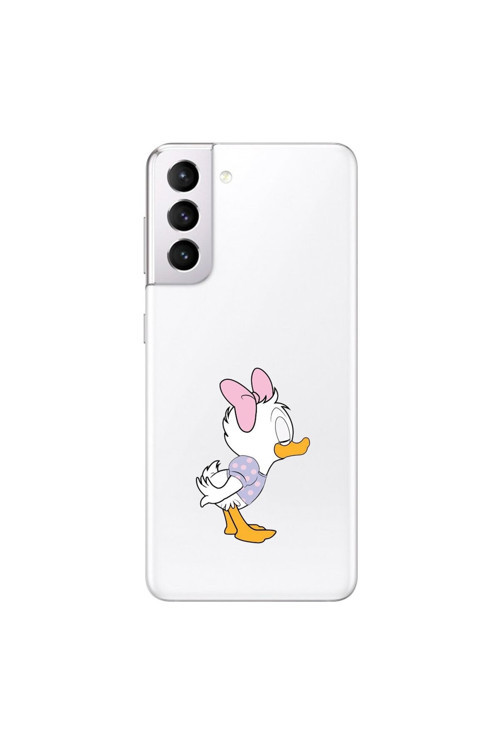 Samsung Galaxy S21 Uyumlu Şeffaf Kılıf Couple Ördek 1 Tasarımlı